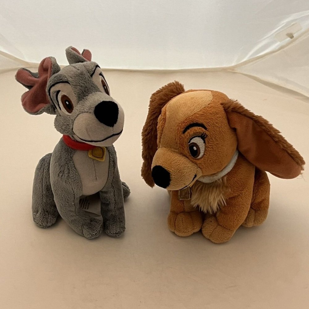 Disney Just Play Set Lady And The Tramp Plush Stuffed Animals Lady And Tramp